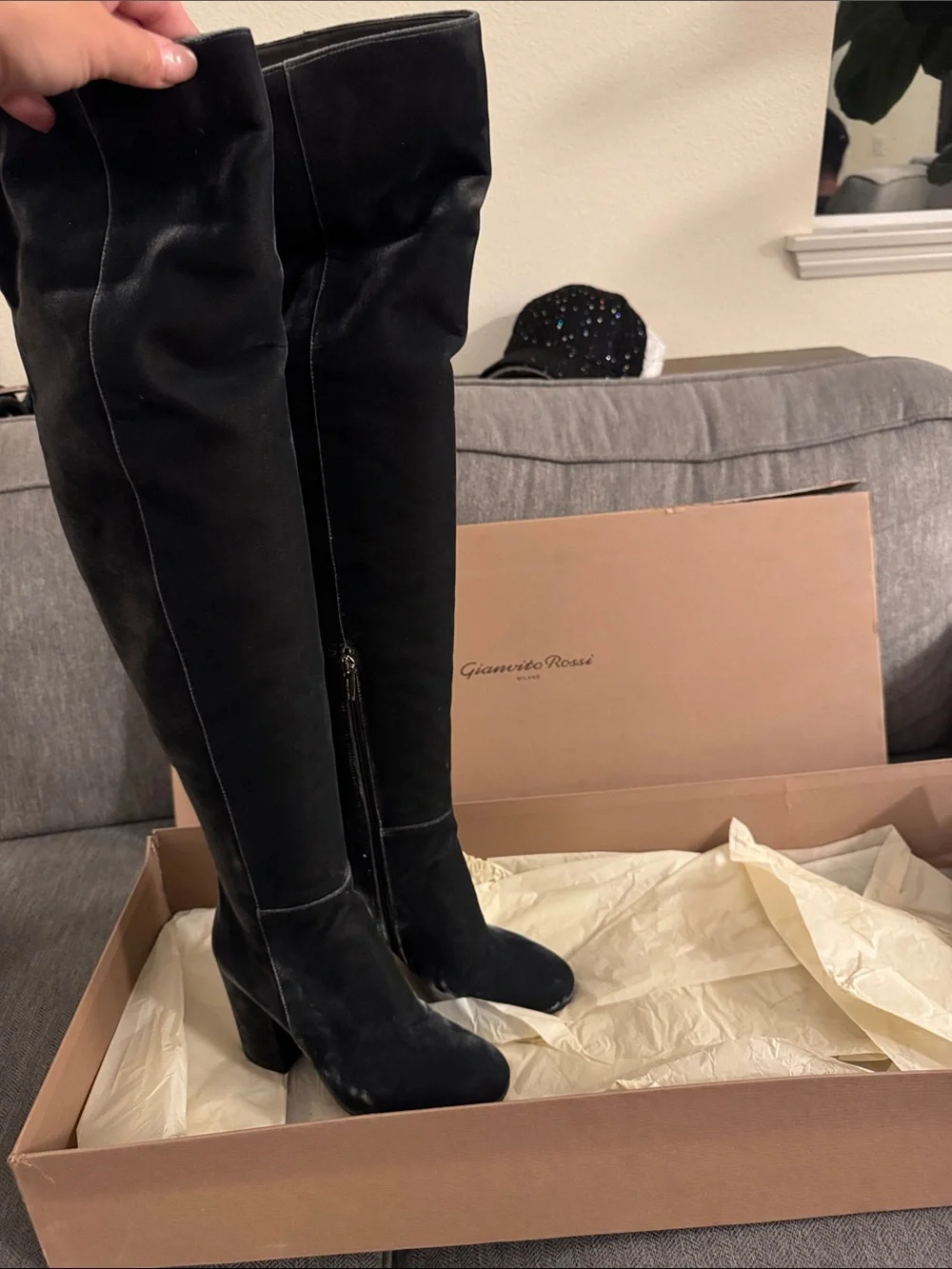 Gianvito Rossi tall suede